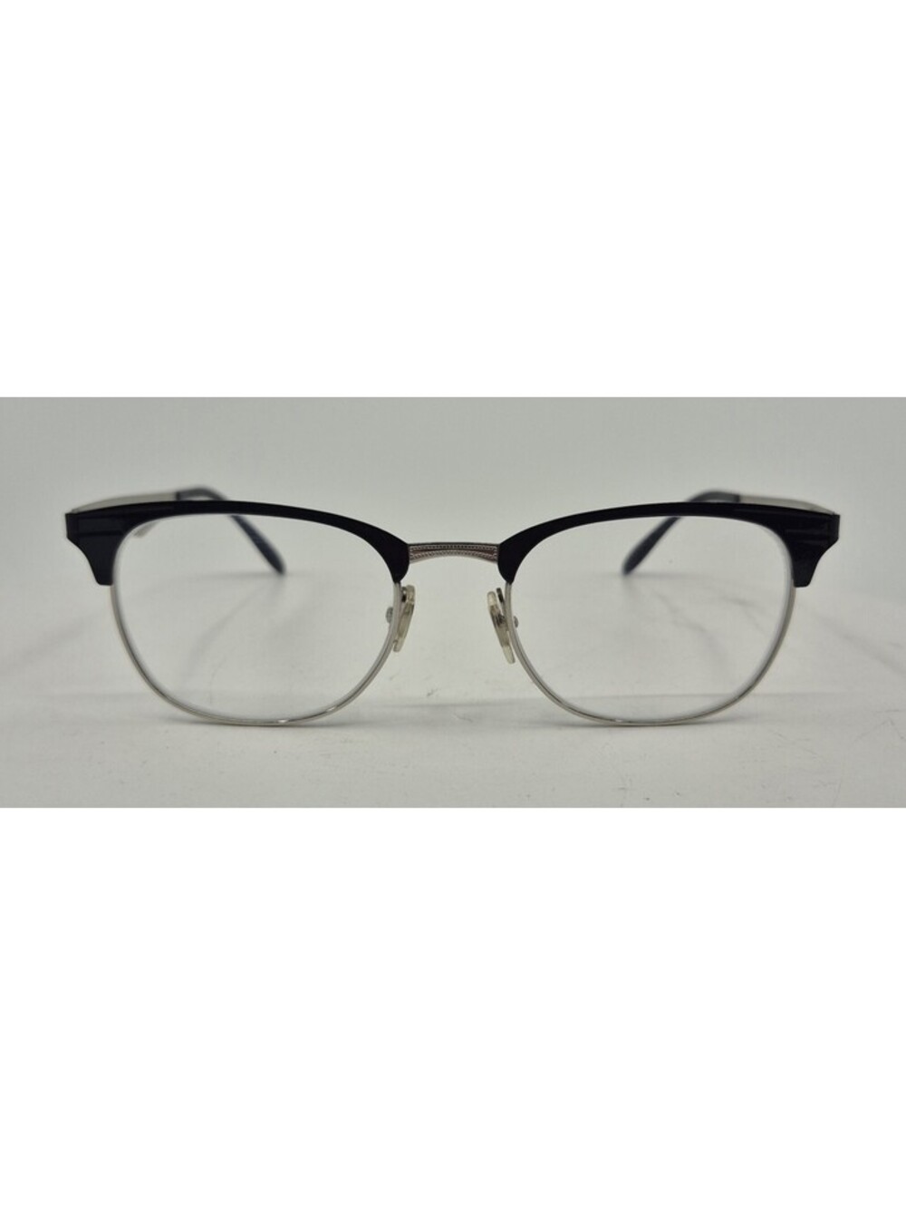 Ray Ban RB6346 2861 Eyeglasses 50-19-140 Black Silver Cat-Eye Made Italy